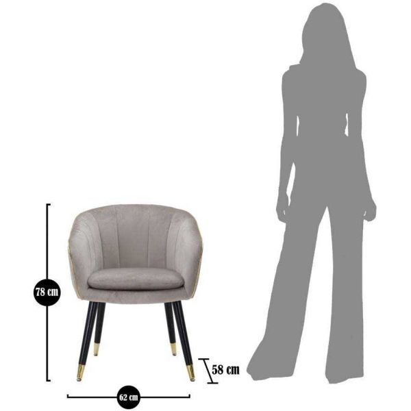 Fauteuil en métal et tissu Paris - MAU-0171