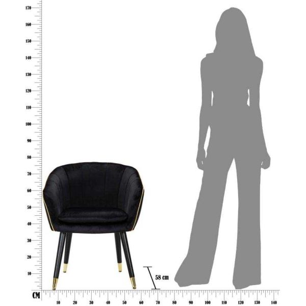 Fauteuil en métal et tissu Paris - MAU-0172