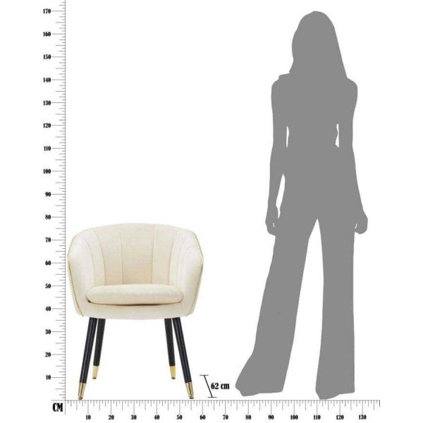 Fauteuil en métal et tissu Paris - MAU-0170