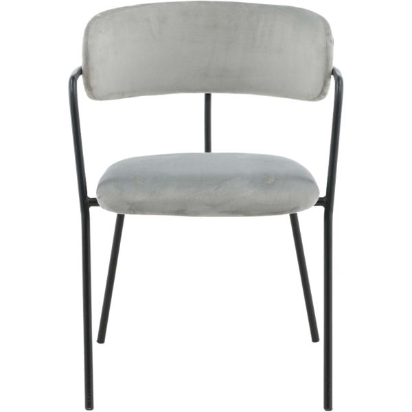 Fauteuil en métal et velours Arrow (Lot de 2) - 238