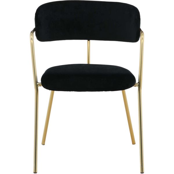 Fauteuil en métal et velours Arrow (Lot de 2) - 329