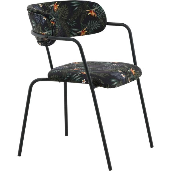 Fauteuil en métal et velours Arrow (Lot de 2) - 5