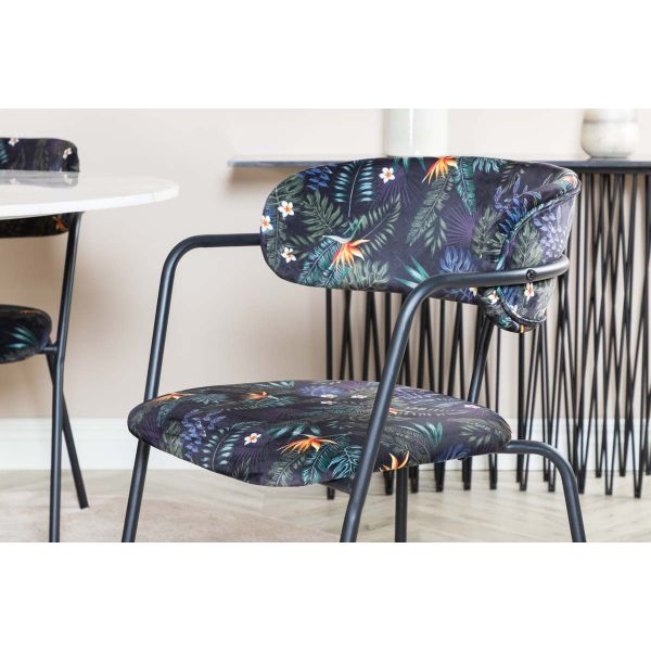 Fauteuil en métal et velours Arrow (Lot de 2) - VENTURE HOME