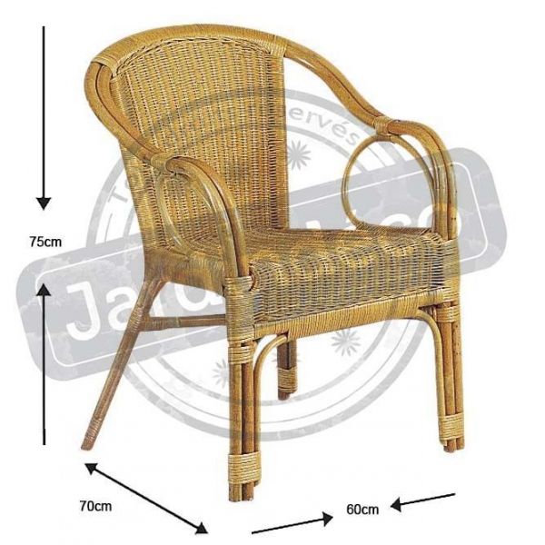 Fauteuil en moelle de rotin Eden - AUBRY GASPARD