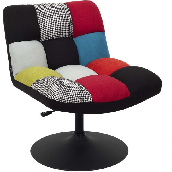 Fauteuil pivotant en tissu Anton