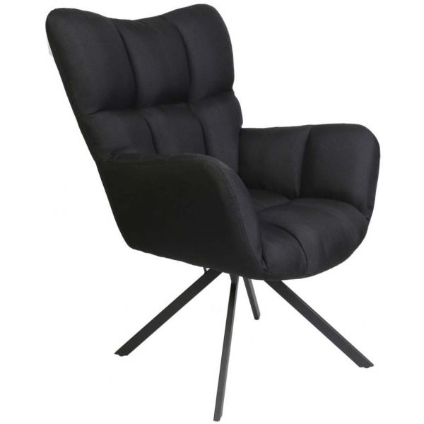 Fauteuil pivotant en tissu Washington