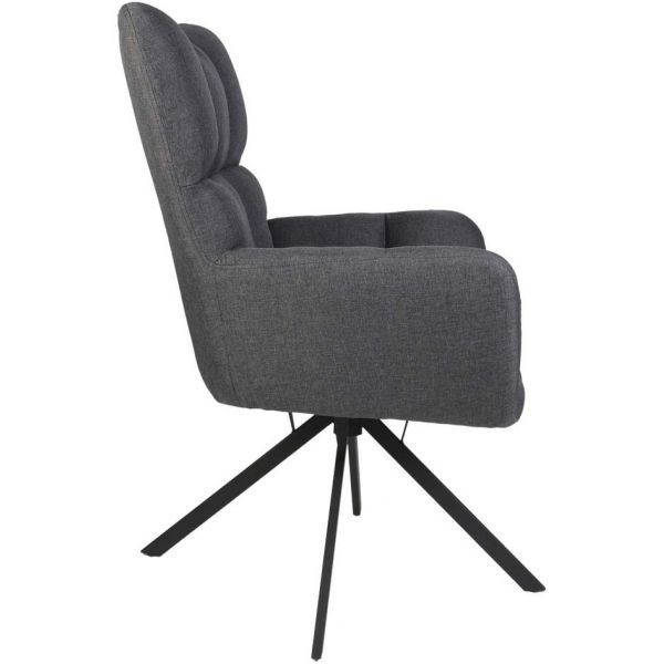 Fauteuil pivotant en tissu Washington - 5
