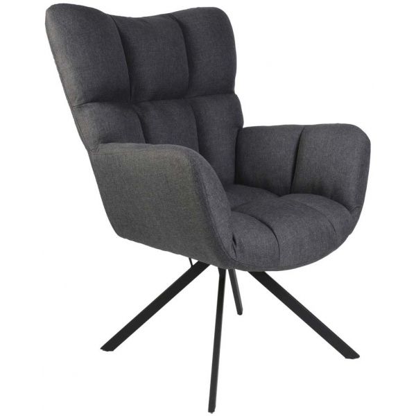 Fauteuil pivotant en tissu Washington