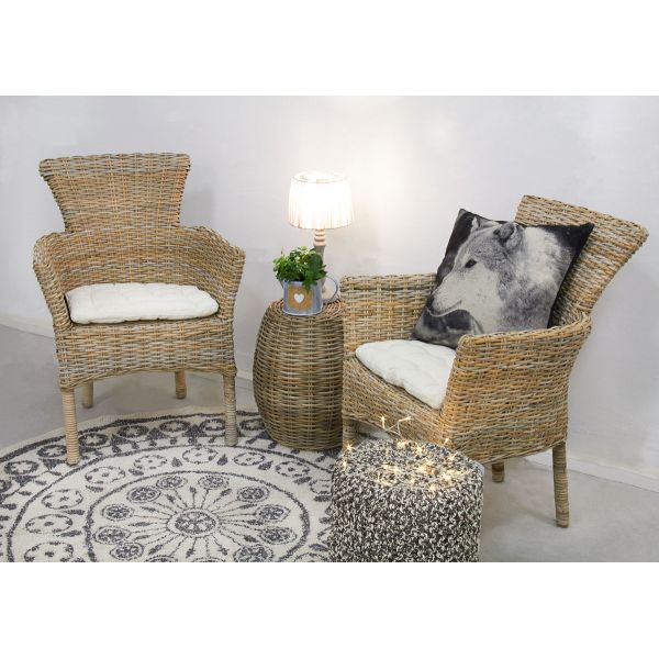 Fauteuil en poelet gris - AUBRY GASPARD