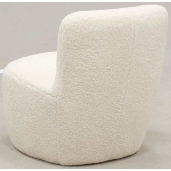 Fauteuil pouf en polyester et bois Nuage - AUB-4357