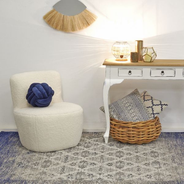 Fauteuil pouf en polyester et bois Nuage - AUBRY GASPARD
