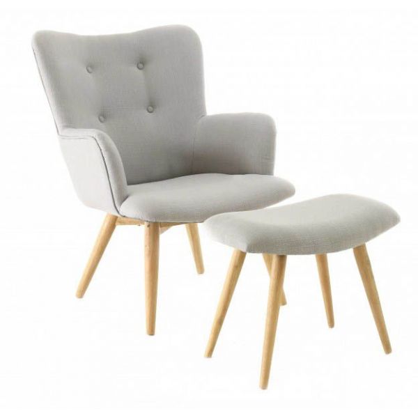 Fauteuil avec repose pieds Stockholm