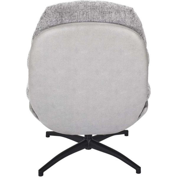 Fauteuil et repose pieds en tissu William - 6