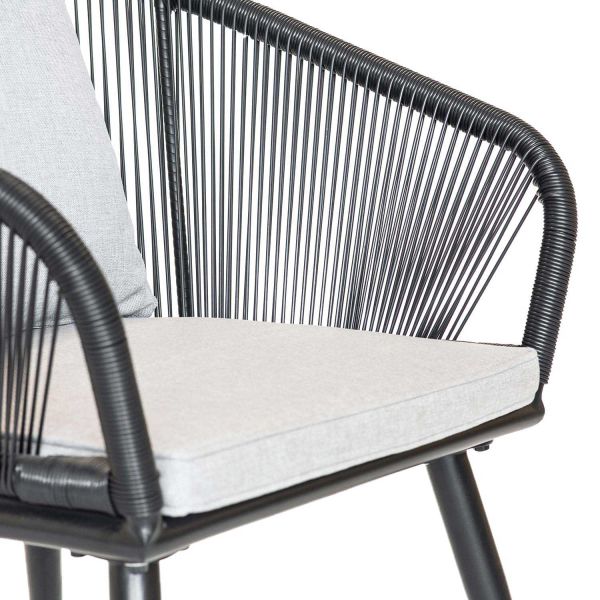 Fauteuil en résine tissée et aluminium Comores (Lot de 2) - 449