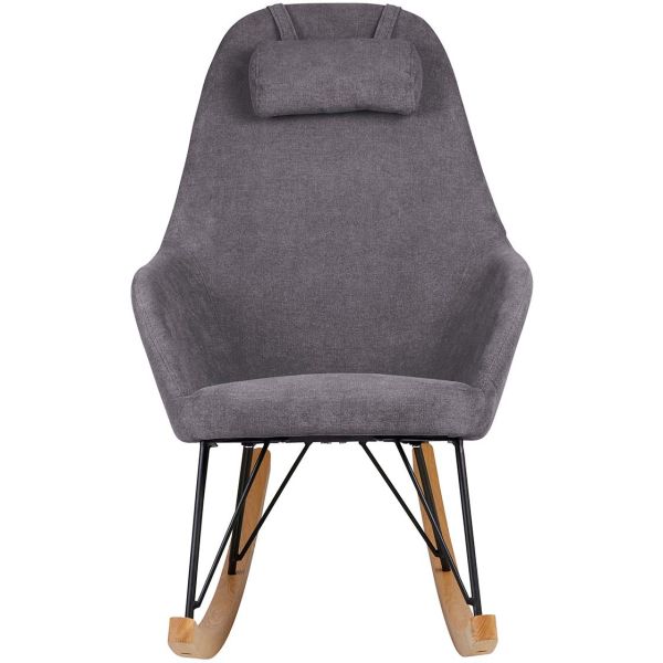 Fauteuil rocking-chair en tissu et bois Evy - 469