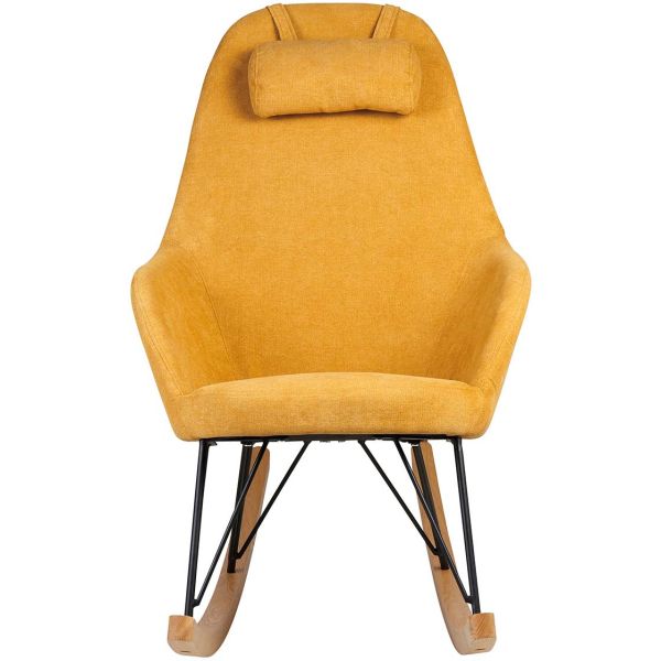 Fauteuil rocking-chair en tissu et bois Evy - 463