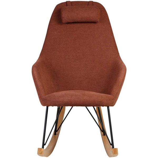 Fauteuil rocking-chair en tissu et bois Evy - 413