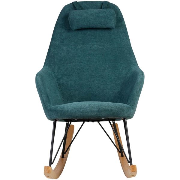 Fauteuil rocking-chair en tissu et bois Evy - 469