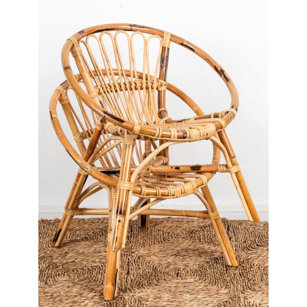 Fauteuil rond enfant en rotin Lune - 7