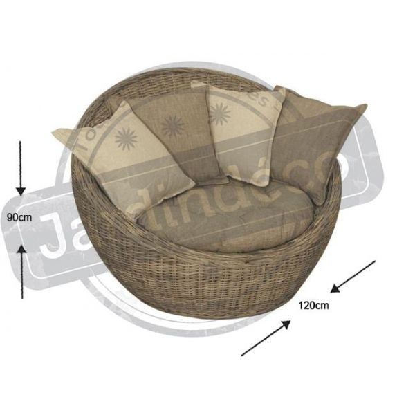 Fauteuil rond 2 places en poelet Sultan - AUBRY GASPARD