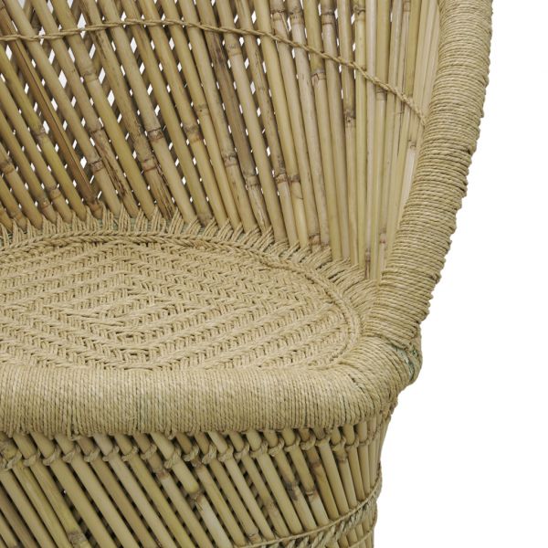 Fauteuil rond en roseau naturel - 5