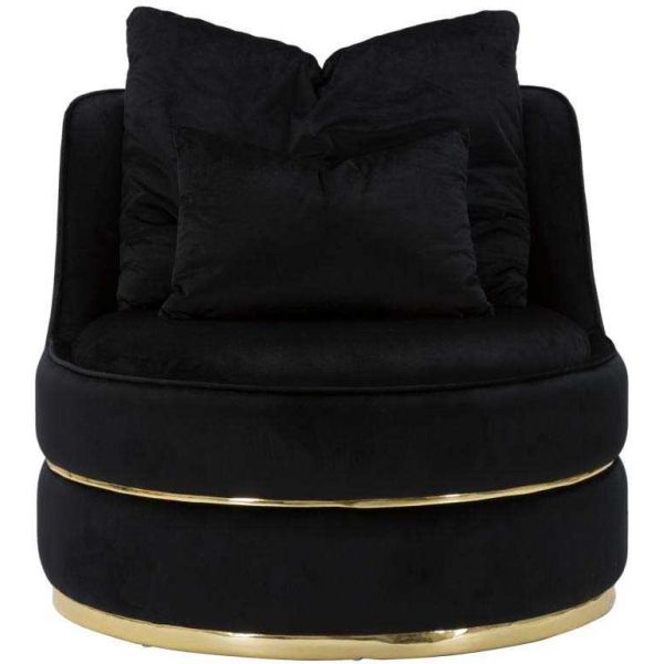 Fauteuil rond en tissu Paris 84 x 72 cm - 359