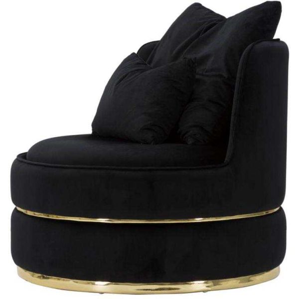 Fauteuil rond en tissu Paris 84 x 72 cm - 5