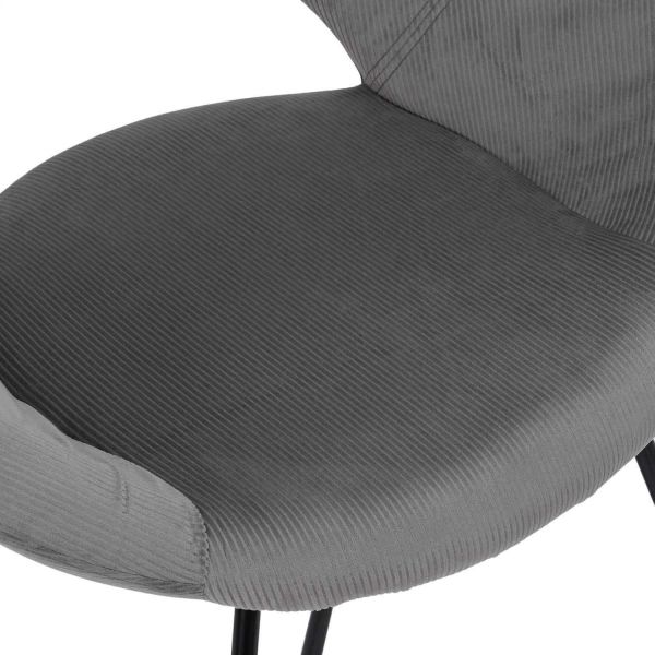 Fauteuil rond en velours cotelé Giulia - 7