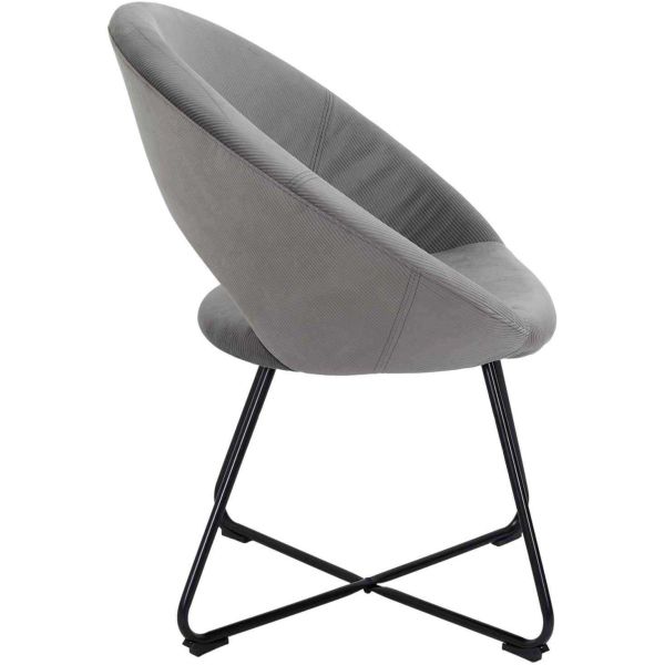 Fauteuil rond en velours cotelé Giulia - 109