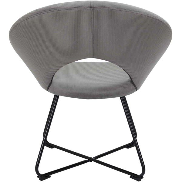 Fauteuil rond en velours cotelé Giulia - 5