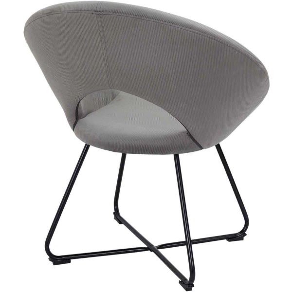 Fauteuil rond en velours cotelé Giulia - 6