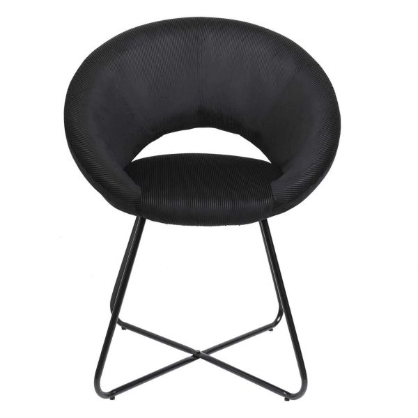 Fauteuil rond en velours cotelé Giulia - CMP-4735