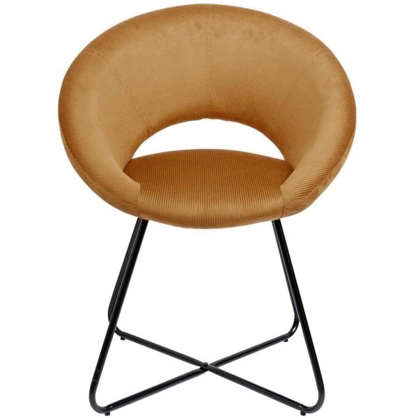 Fauteuil rond en velours cotelé Giulia - CMP-4734