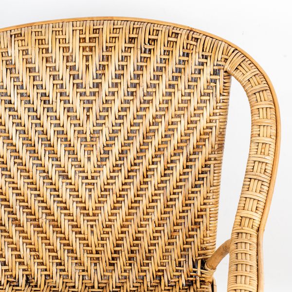 Fauteuil rotin ancien Belle époque - AUB-1069