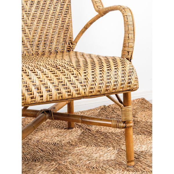 Fauteuil rotin ancien Belle époque - AUBRY GASPARD