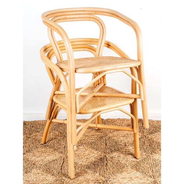 Fauteuil en rotin et cannage Design - 8