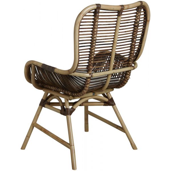 Fauteuil en rotin croco avec coussin Bontang - AUB-3476