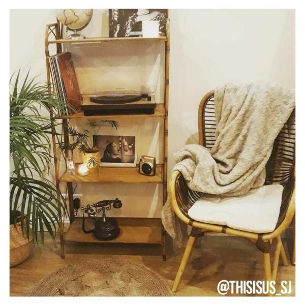 Fauteuil en rotin croco avec coussin Bontang - AUBRY GASPARD