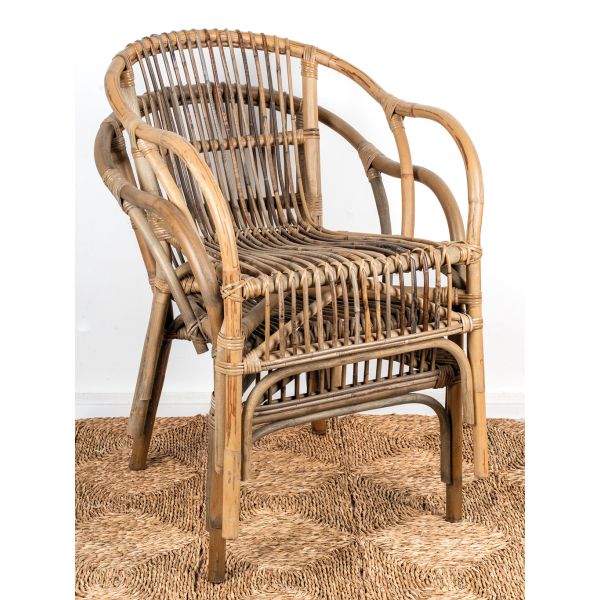 Fauteuil en rotin gris Bandung - AUB-2103