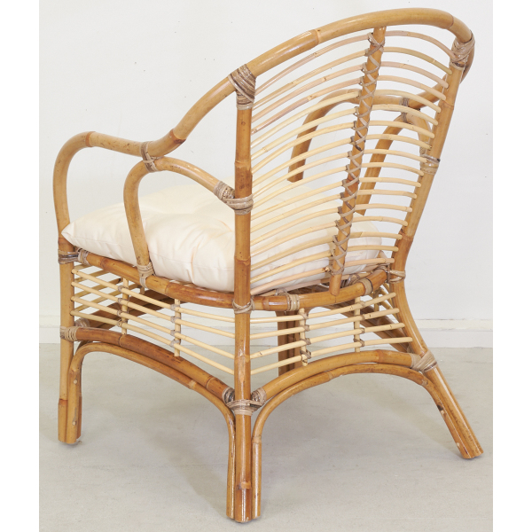 Fauteuil en rotin marron Louis - AUBRY GASPARD