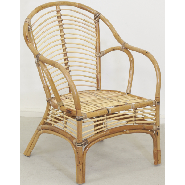 Fauteuil en rotin marron Louis - 7