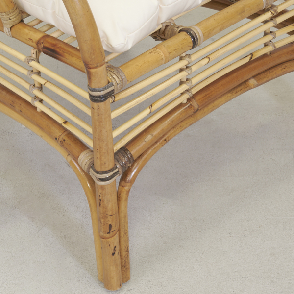 Fauteuil en rotin marron Louis - AUB-2036