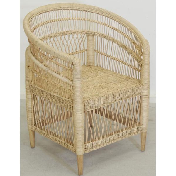 Fauteuil Malawi en rotin naturel + coussin - 6