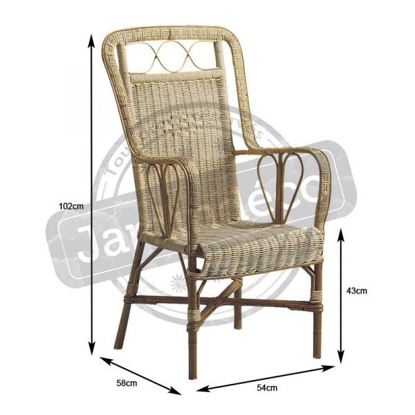 Fauteuil rotin naturel Empereur - AUBRY GASPARD
