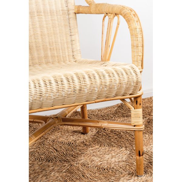 Fauteuil rotin naturel Empereur - AUB-1068