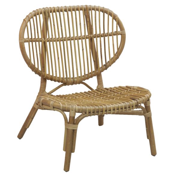 Fauteuil en rotin naturel Lazy