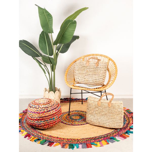 Fauteuil en rotin naturel et métal - AUBRY GASPARD