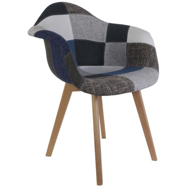 Fauteuil scandinave Patchwork (Lot de 2) - CMP-4482