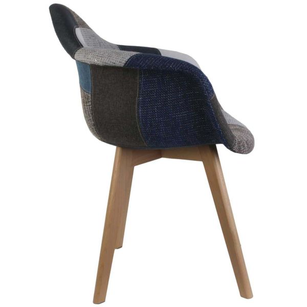 Fauteuil scandinave Patchwork (Lot de 2) - 5