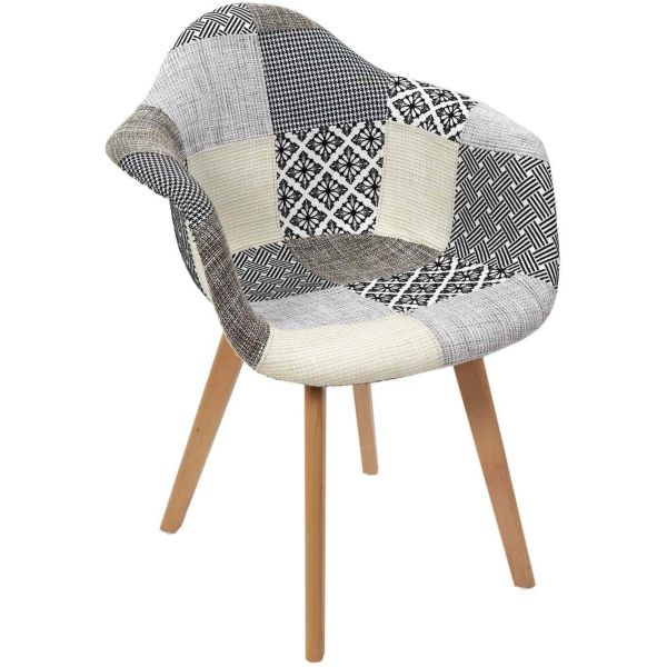 Fauteuil scandinave Patchwork (Lot de 2) - CMP-4484